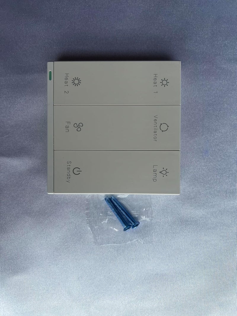 Replacement Remote Wall Mount Holder for Exhaust Fan with Heater, White, with Mounting Hardware